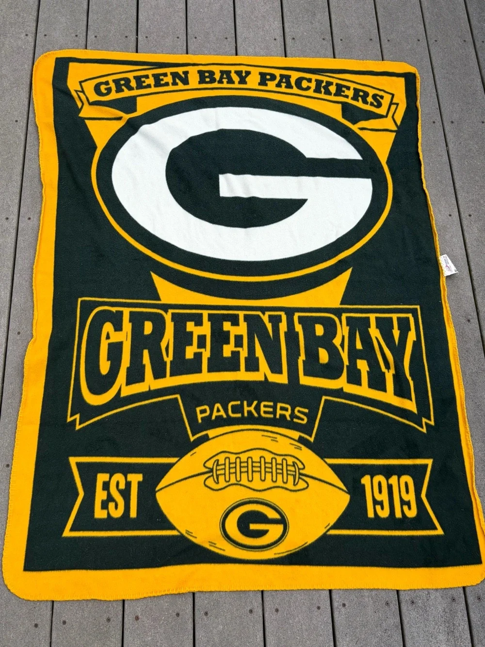 Green Bay Packers NFL Fleece Throw Blanket 50” X 60” Reversible